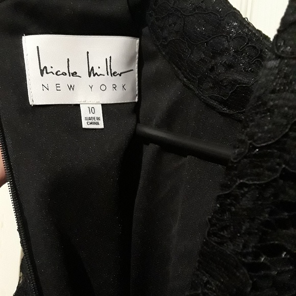 Black Lace Halter Dress - Picture 2 of 8